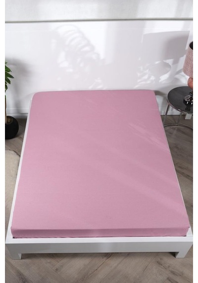 Aç-tak Lastikli Tek Kişilik Çarşaf 160x200+30 Cm Polycotton Matriss Serisi Pudra
