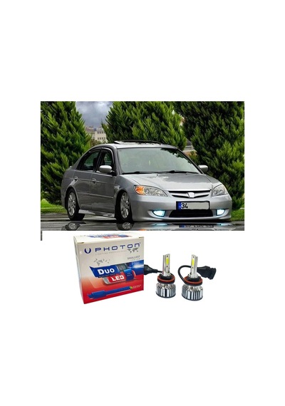 Honda Civic Vtec 2 Es7 Led Xenon Kısa Far Ampulü Hb4 Duo Yeni Seri Beyaz 2004-2006