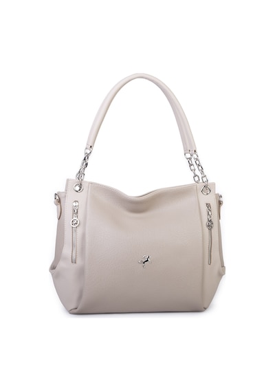 Nas Bag Kadın Büyük Boy Omuz Çantası 45x34x21 Cm Kum Victoria