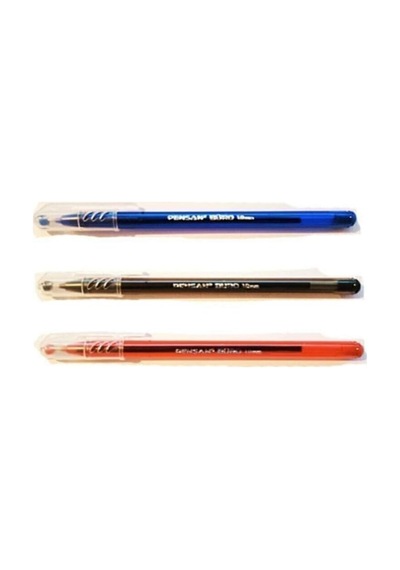 Pensan Büro 1.0 Mm Tükenmez Kalem 3'lü Set Tk.k Tek Ebat Siyah-mavi-kırmızı Genel
