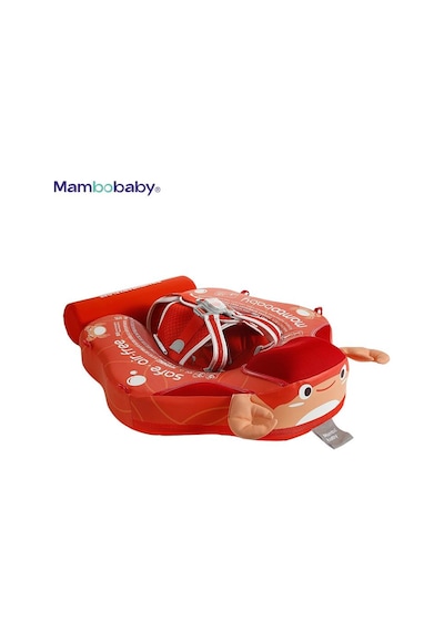 Mambobaby Yüzme Simidi - Kırmızı Yengeç, Emniyetli, Gölgelikli Ve Ayak Destekli