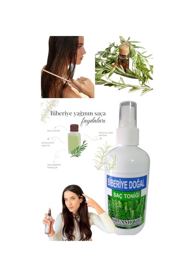 %100 Doğal Bitkisel Distülasyon Saç Bakımı Erkek & Kadın Biberiye Toniği 150 Ml