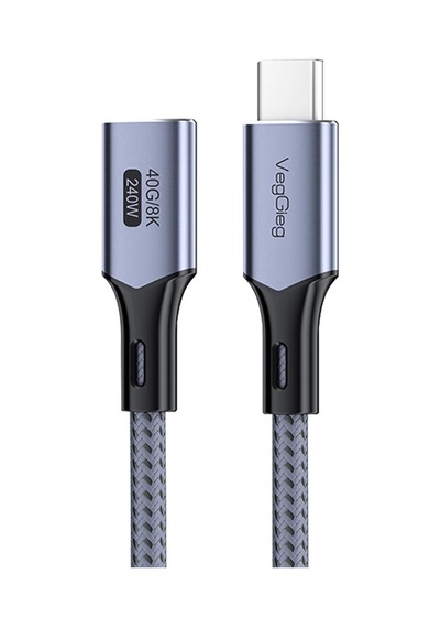 Veggieg Usb 4.0 E-mark 240w 40gbps Thunderbolt 4 8k 60hz Type-c Uzatma Kablosu 1 Metre Sku: Zeus8690010066060