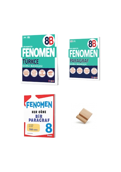 Fenomen Lgs 2027 B Serisi Türkçe Paragraf Ve Her Güne Bir Paragraf 3lü Set Soru Bankası + Telefon Standı
