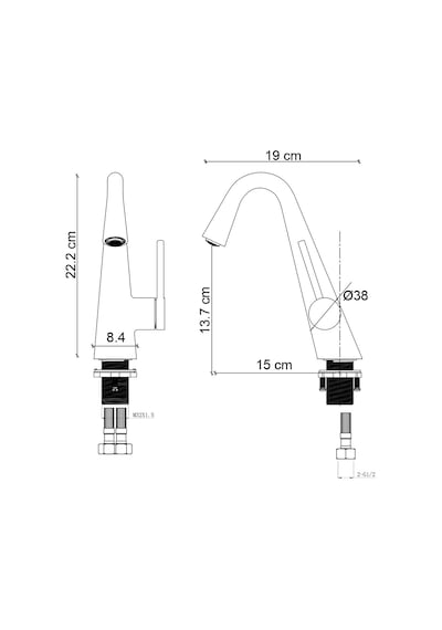 Fg-4513 Parlak Rose Lavabo Bataryası Renkli