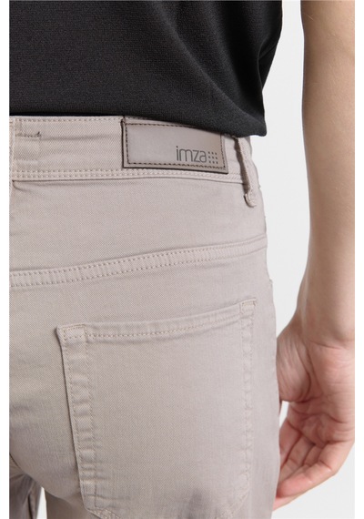 İmza Açık Bej 5 Cep Düz Paça Gabardin Slim Fit Pamuklu Pantolon 1003260318