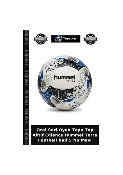 Özel Seri Oyun Topu Top Aktif Eğlence Hummel Terra Football Ball 5 No Mavi