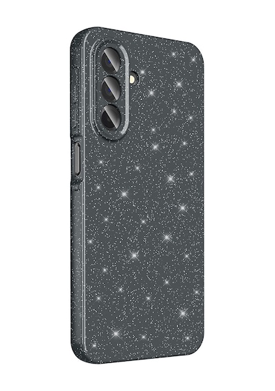 Samsung Uyumlu GalaxyA26 Kılıf Kamera Korumalı Simli Silikon Üstün Koruma Celikaksesuar Siyah