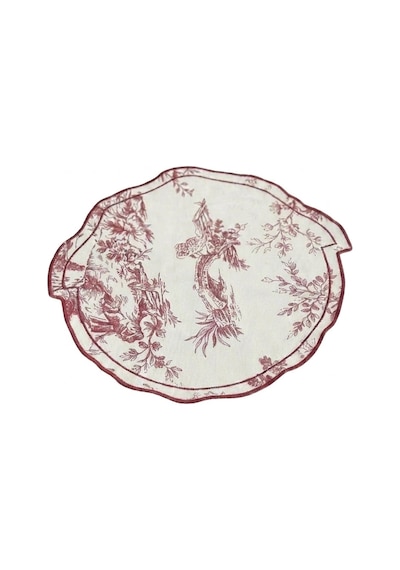 Toile Burgundy Amerikan Servis Çok Renkli