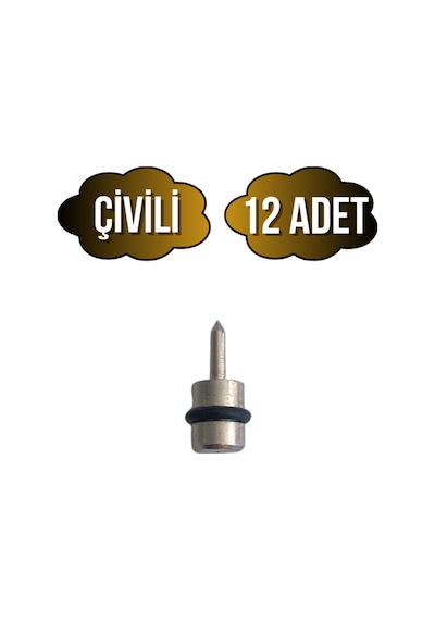 Metal Çivili Raf Pimi Dolap Raf Altı Pimi Çivili Metal 12 Adet Krom