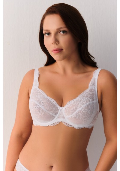 Suwen Lace Deluxe Desteksiz Balenli Sütyen Sw4056101 Beyaz