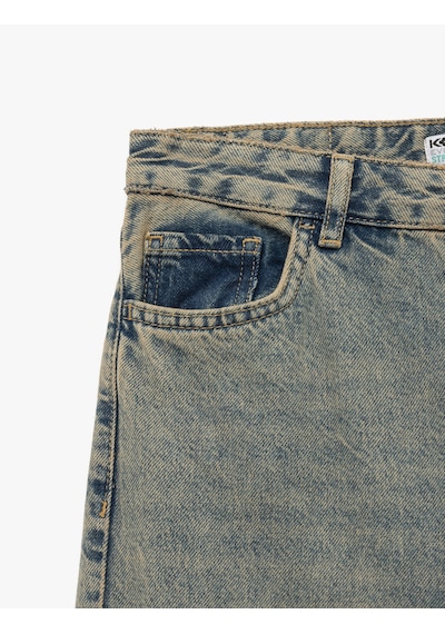Koton Pamuklu Düz Kesim Düz Paça Jean Pantolon - Straight Jeans Green Cast 6wal40006md Yeşil Koton Pamuklu Düz Kesim Düz Paça Jean Pantolon - Straight Jeans Green Cast 6wal40006md Yeşil