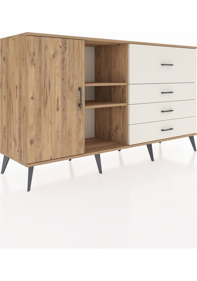 Kronos Konsol 4 Raflı 4 Çekmeceli Tek Kapaklı 176x59x99 Çam-çam/ Çam-çam/aytaşı Kronos Konsol 4 Raflı 4 Çekmeceli Tek Kapaklı 176x59x99 Çam-çam/ Çam-çam/aytaşı