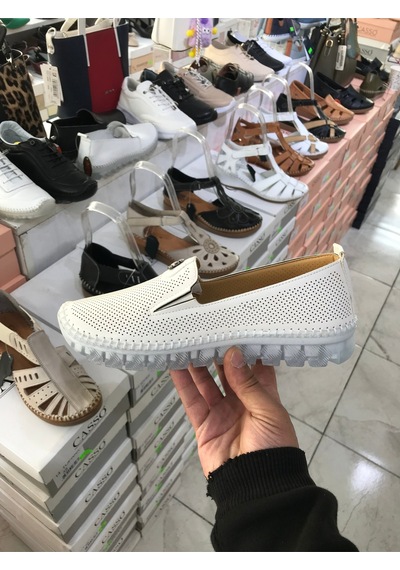 Ortopedik Yumuşak Jel Taban Ayakkabı Beyaz