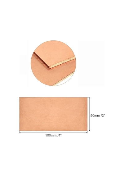 100x50mm Boşluklar Metal Levhalar Dikdörtgen Saf Bakır Levha El Sanatları, Elektrik Onarımları, Endüstri 1mm