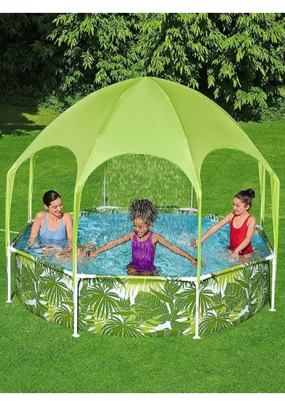 Steel Pro Gölgelikli Dev Oyun Havuzu 244  x 51 CM 56432 Çok Renkli