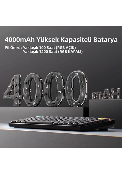Nuphy Air75 V3 Tri-mode Custom Mekanik Oyuncu Klavyesi Nebula Dark-red Nano