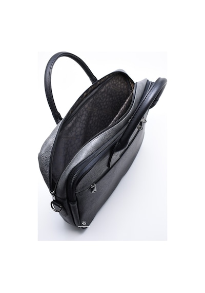 Siyah Gövde Gri Kapak Unisex Laptop & Evrak Çantası Siyah 2