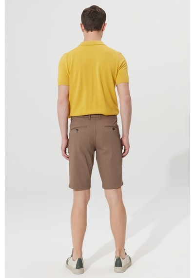 Ac&Co / Altınyıldız Classics Erkek Vızon Slim Fit Dar Kesim Yan Cepli Armürlü Şort