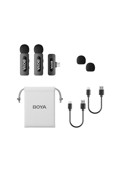 Boya By-v20 Type-c Kompakt Kablosuz Yaka Mikrofonu Yeni Versiyon