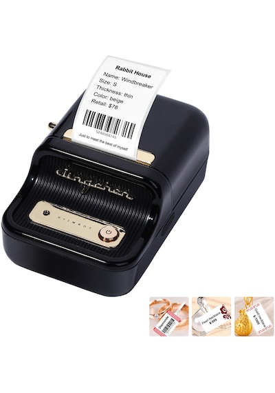 Niimbot B21 Kablosuz Taşınabilir Bluetooth Usb Şarjlı Etiket Makinesi Siyah