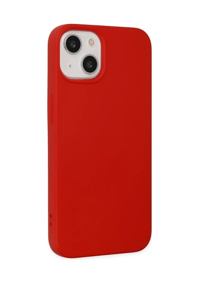 Newface Apple İphone 14 Plus Kılıf Nano İçi Kadife Silikon - Kırmızı