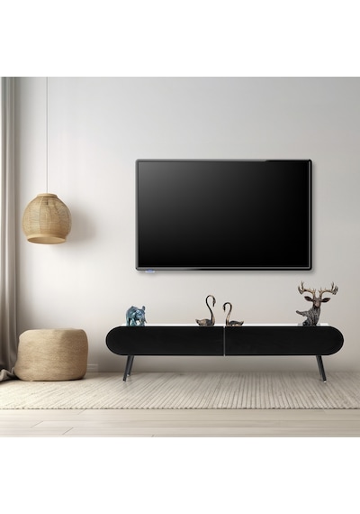 Flora Dia /tv Ünitesi / Dekoratif Tv Ünitesi / Tv Sehpası / Tv Konsolu / Beyaz / Siyah