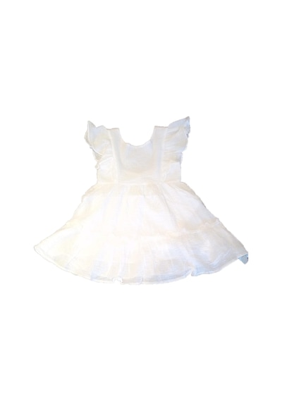 Çıkoby Kız Çocuk Dokuma Elbise Ckb-30726 Beyaz