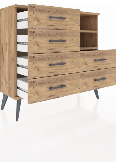 Arges Şifonyer 2 Raflı 6 Çekmeceli 88x30x80 Çam-çam Çam Arges Şifonyer 2 Raflı 6 Çekmeceli 88x30x80 Çam-çam Çam