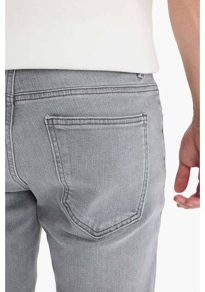 Defacto Pedro Slim Fit Dar Kalıp Normal Bel Dar Paça Jean Pantolon D0027ax25aunm55 Gri