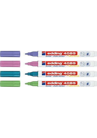 Edding 4085 Tebeşir Chalk Kalem Seti Metalik 4'Lü