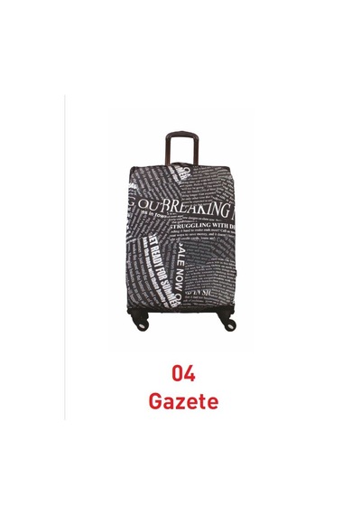 My Saraciye My 04 Gazete Valizler İçin Kılıf Seti Kabin Orta Ve Büyük Çok Renkli