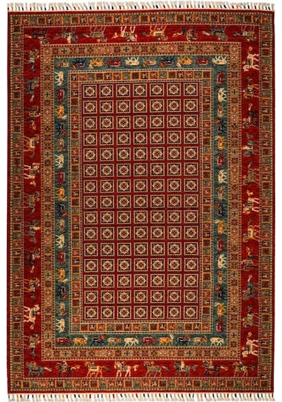Çam Halı Sultani 823 Kırmızı Yün Ve Bambu İle Özel Tezgahlarda Üretilen Otantik Desenli El Emeği Modern Uşak Halısı Kırmızı Çam Halı Sultani 823 Kırmızı Yün Ve Bambu İle Özel Tezgahlarda Üretilen Otantik Desenli El Emeği Modern Uşak Halısı Kırmızı