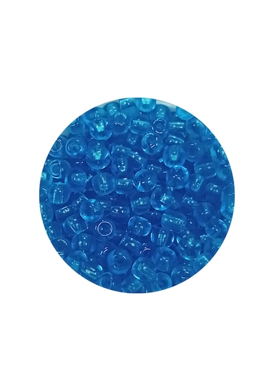 Dökme Cam Kum Boncuk 8/0 3 Mm - 60 Gram - Şeffaf Deniz Mavi - Bnc221