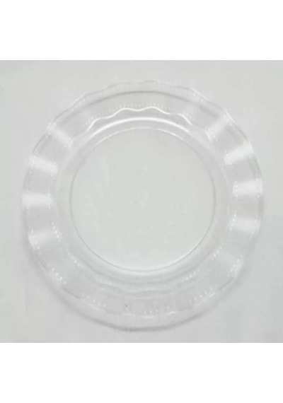Şeffaf Lüks Plastik Mika Yuvarlak Tabak 22 Cm 6 Adet Çok Renkli