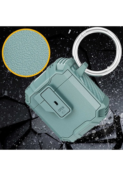 Apple AirPods Uyumlu Kılıf Zore Airbag 27 Silikon Lacivert