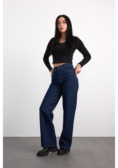 Vigoss Kadın Denim Pantolon 24294-73295 Koyu Mavi