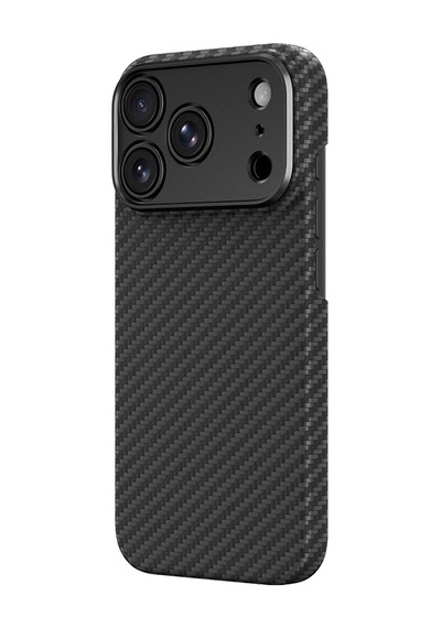 Apple iPhone Uyumlu 18 Pro Max Kılıf M-safe 1500d Aramid Lens Korumalı Amazingthing Titan Max Karbon Kapak Siyah