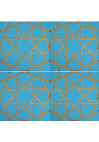 Armada Çini 20x20 Cm Sp 89 Turkuaz Metalik Kütahya Çini Karo