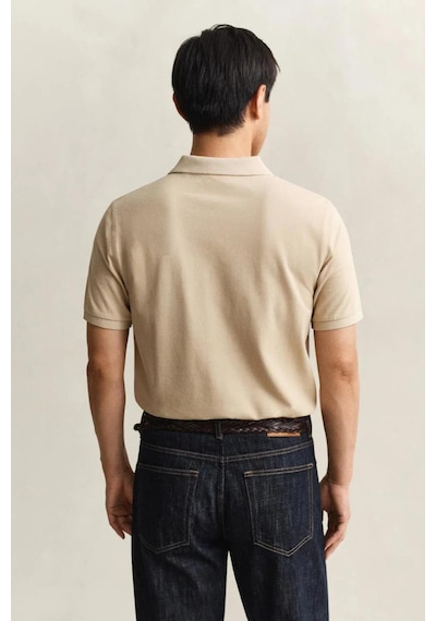 Gant Erkek Bej Regular Fit Logolu Polo Yaka T-shirt-14699