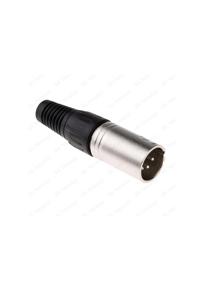 Xlr 3-Pin Erkek Lehim Tipi Metal Enstrüman Konnektörü