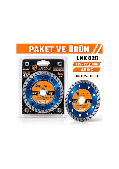 Lenox Lnx020 115 22,23 Mm Turbo Elmas Testere 4,5 Inç
