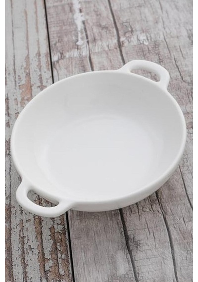 Lüx Porselen 3'lü Meze Tabağı 15x12.1x3.5 Cm Beyaz - 594328136 Beyaz
