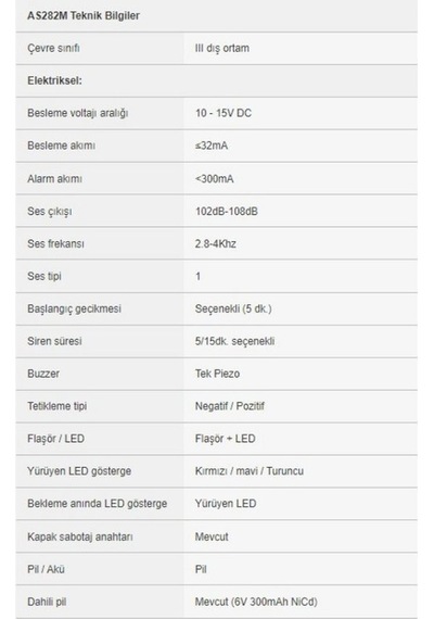 Eds As282m Yürüyen Led Flaşörlü Harici Siren