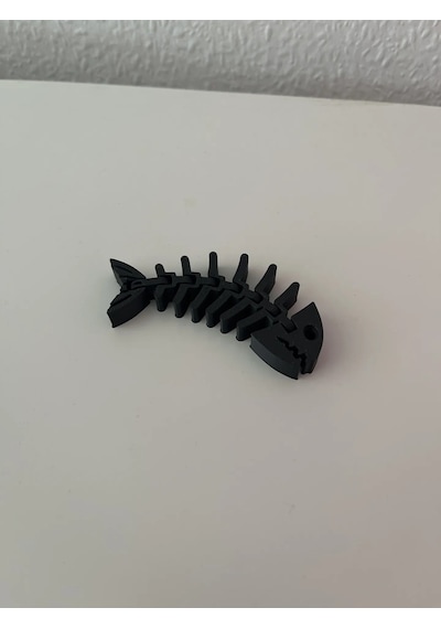 Siyah Renk Pla Doğal Malzeme Balık Baskı 12 Cm Ufak Oyuncak Balık