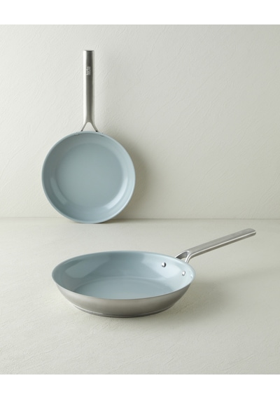 Hecha Çelik + Cerawell Tava 24x4,5 Cm Silver Gümüş