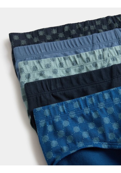 Marks & Spencer 5'li Desenli Slip T14002560f Mavi Mix