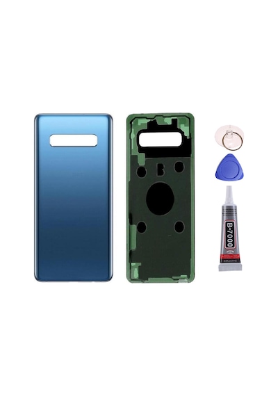 Samsung S10 Plus 4g Mavi Uyumlu Arka Kapak Batarya Kapağı Pil Kapağı Yapışkan Ve Sökme Aparatıyla Beraber Full Set Mavi