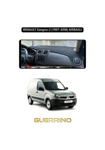 Renault Kangoo-2 1997-2008 Aırbaglıtorpido Koruma Halısı Siyah Kenar