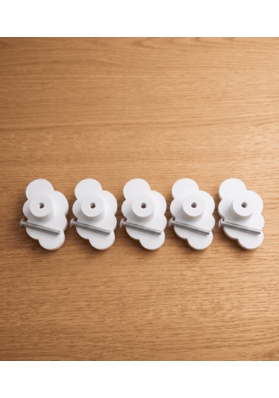 Bulut Tasarım Dolap Kulpu- Çocuk , Bebek Odası Kulp - Modern Ve Şık 30mm Vida İle Birlikte Beyaz